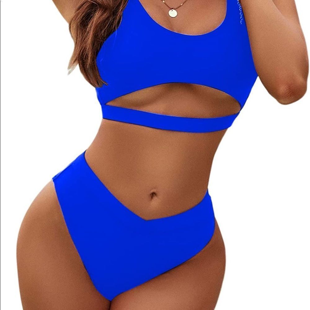 Womens Cheeky High Cut Bikini Set